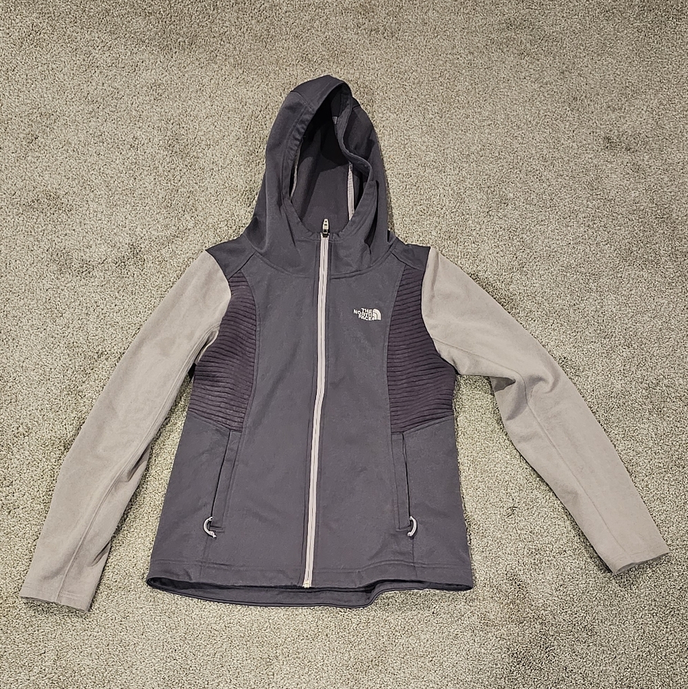 The North Face Jacket Women's Medium Two Tone Hooded Zip‎ Running